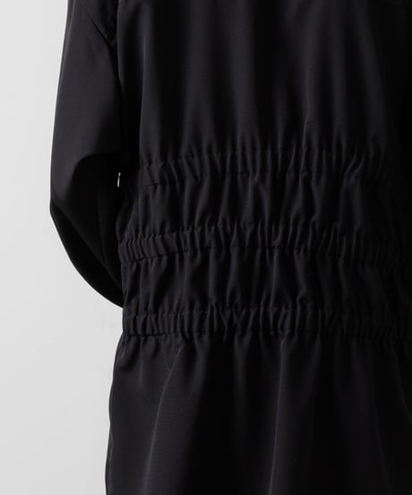 OVERSIZED SHIRRING SHIRTS/BLACK