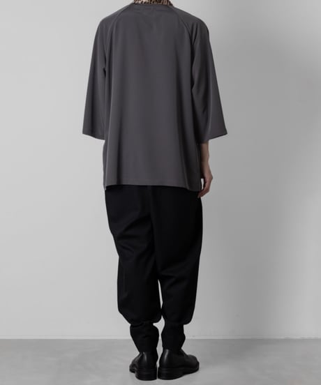 leopard print collar shirts/GRAY