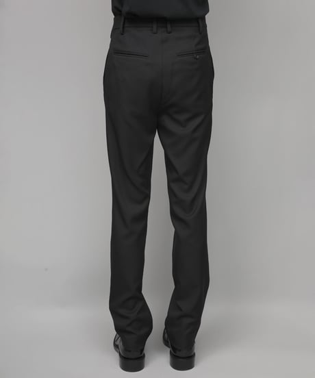 RECYCLE POLYESTER STRAIGHT PANTS / BLACK