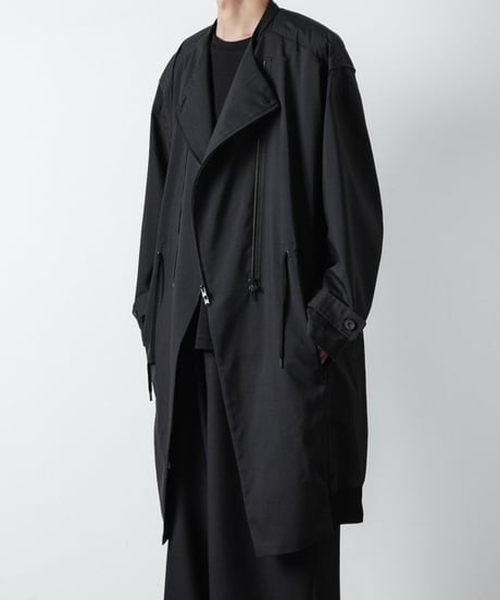 PINSTRIPE DOUBLE ZIP BLOUSON/BLACK