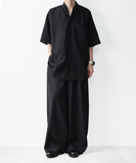 DRAPE COLLAR SHIRTS 00(BK)