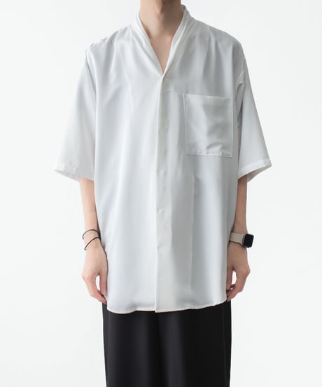 DRAPE COLLAR SHIRTS 09(WHT)