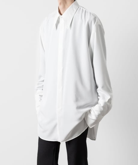 OVERSIZED DOUBLE CUFFS SHIRT/WHITE