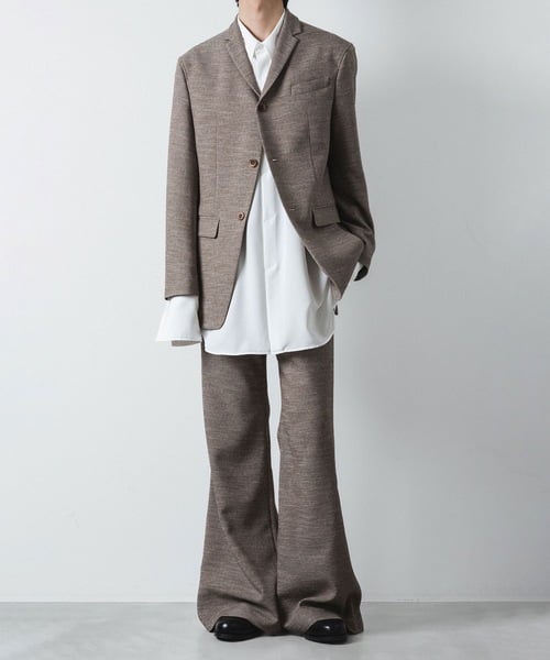 SLUB TWEED JACKET/L.BROWN | ato AOYAMA