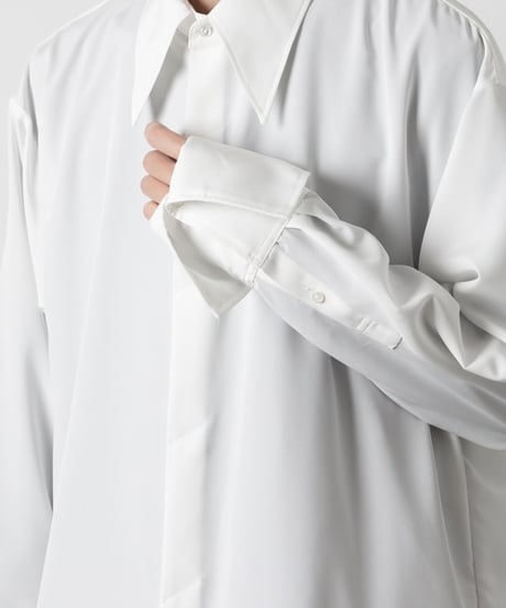 OVERSIZED DOUBLE CUFFS SHIRT/WHITE
