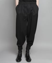 CLASSIC WOOL CUFFS PANTS/BLACK