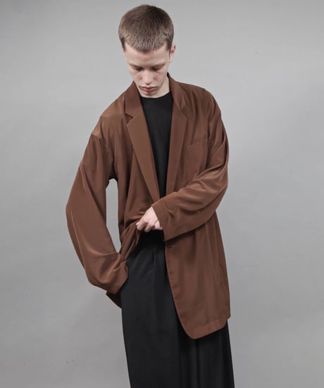minimal shirt jacket/BROWN