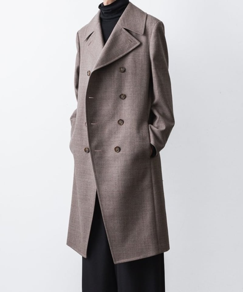 DOUBLE BREASTED COAT/A.BROWN | ato AOYAMA