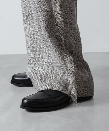 WIDE FRINGE PANTS/GRAY