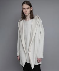 DRAPE HOOD CARDIGAN/L.GRAY