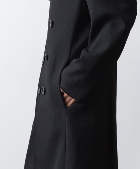 DOUBLE BREASTED COAT/BLACK