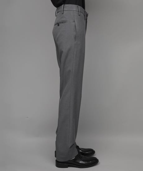 RECYCLE POLYESTER STRAIGHT PANTS / GRAY