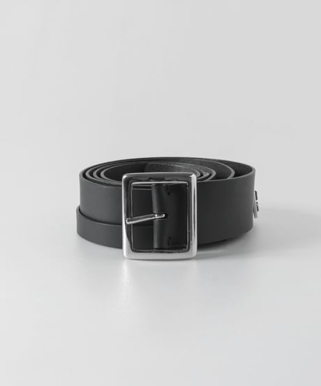 COWHIDE DOUBOLE BELT/BLACK