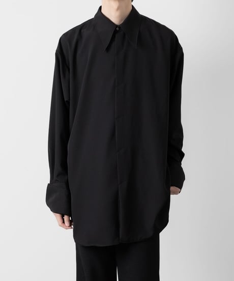 OVERSIZED DOUBLE CUFFS SHIRT/BLACK