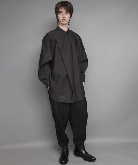 TC BROAD DRAPE SHIRT/BLACK