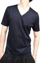 60/2T-CLOTH V-NECK T-SHIRT/NAVY