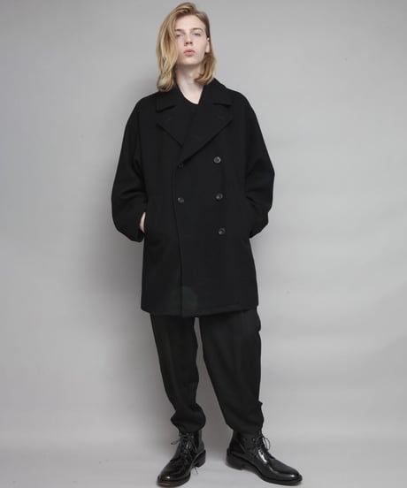 OVERSIZED PEA COAT/BLACK