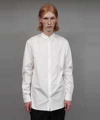 100/2 BROADCLOTH SHORT POINT COLLAR SHIRT/WHITE