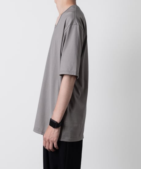 COTTON U-NECK T/GRAY