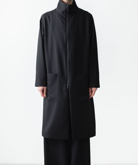 RECYCLE POLYESTER STAND COLLAR COAT