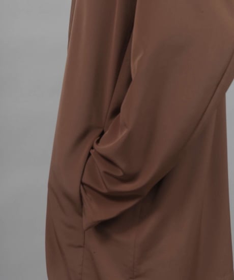 minimal shirt jacket/BROWN