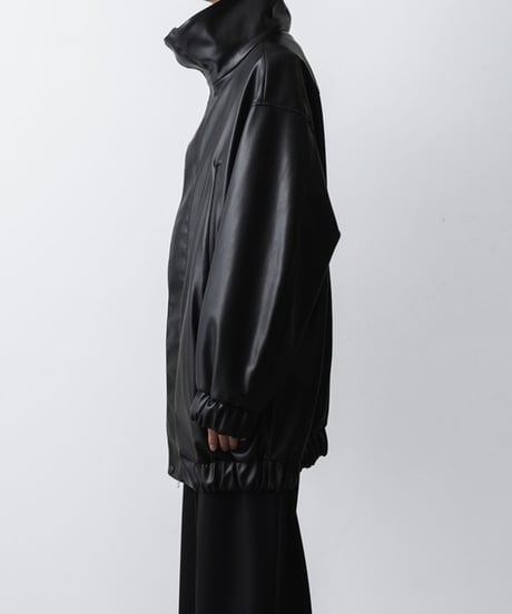SYNTHETIC LEATHER BLOUSON/BLACK