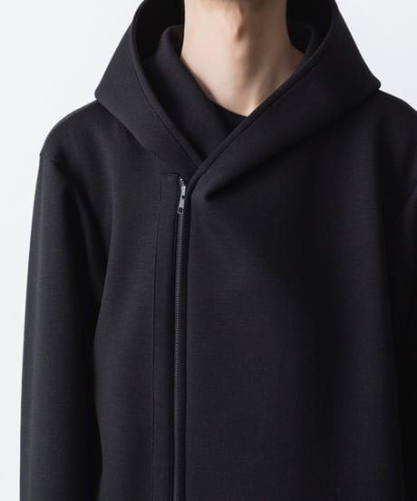 OVERSIZED AIR CUSHION ZIP HOODIE/BLACK