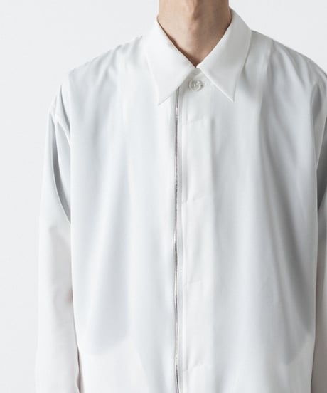 DOUBLE CUFFS ZIP SHIRT/WHITE