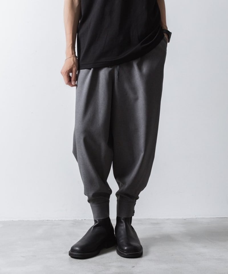 ★ODOR★【送料0/関税0】 Cris studded pants RECYCLE POLYESTER CUFFS PANTS/GRAY | ato AOYAMA