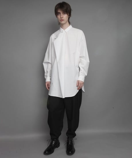 TC BROAD DRAPE SHIRT/WHITE