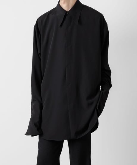 OVERSIZED DOUBLE CUFFS SHIRT/BLACK