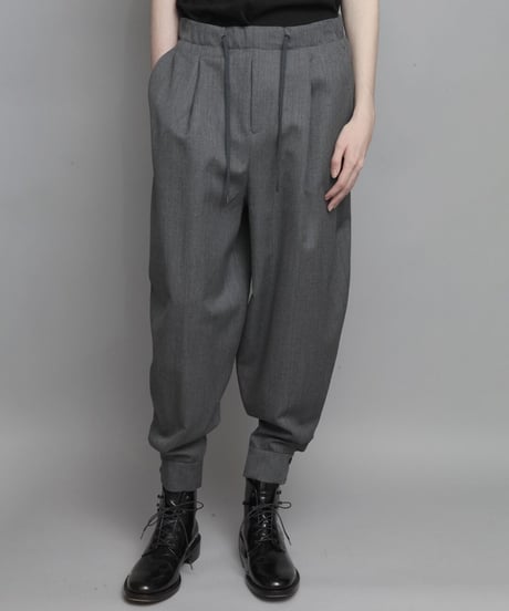 CLASSIC WOOL CUFFS PANTS/GRAY