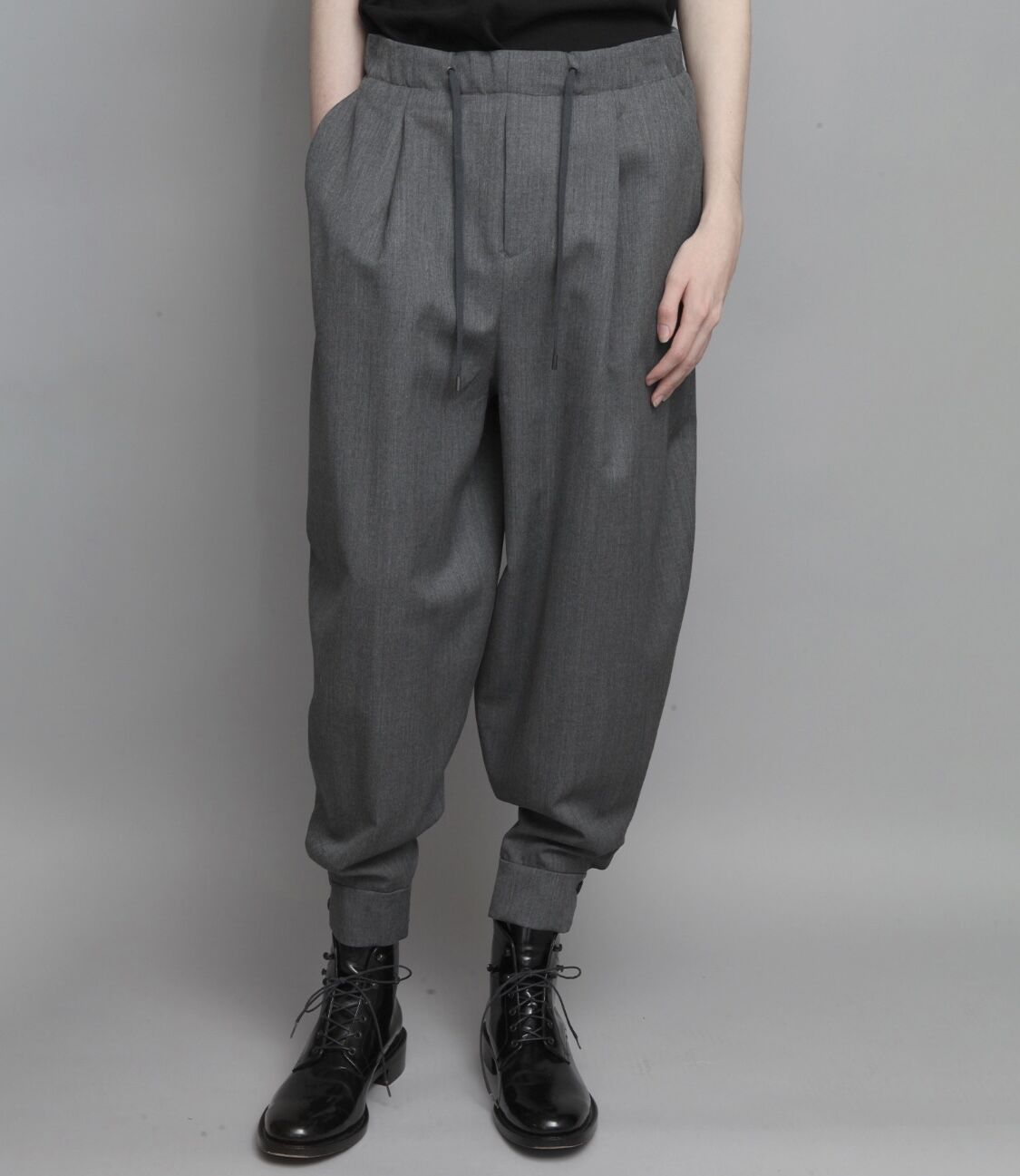 CLASSIC WOOL CUFFS PANTS/GRAY | ato AOYAMA