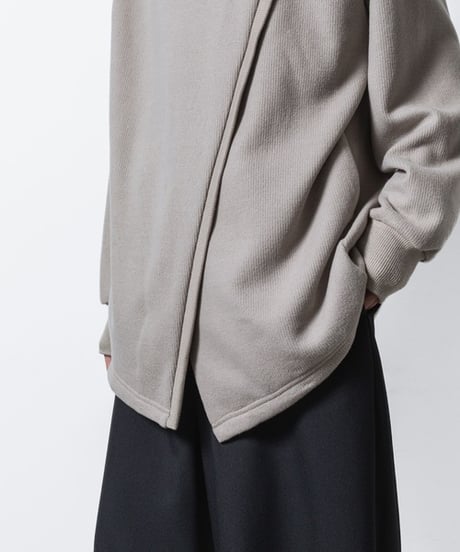 ASYMMETRY PULL-OVER CARDIGAN/BEIGE