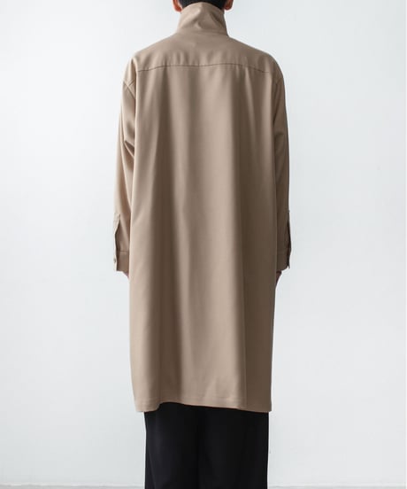 RECYCLE POLYESTER STAND COLLAR COAT
