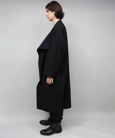 DRAPE COAT/BLACK