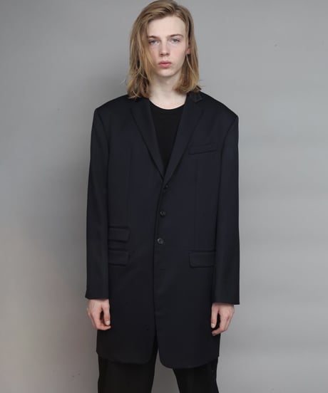 LONG JK WITH SATIN COLLAR/NAVY