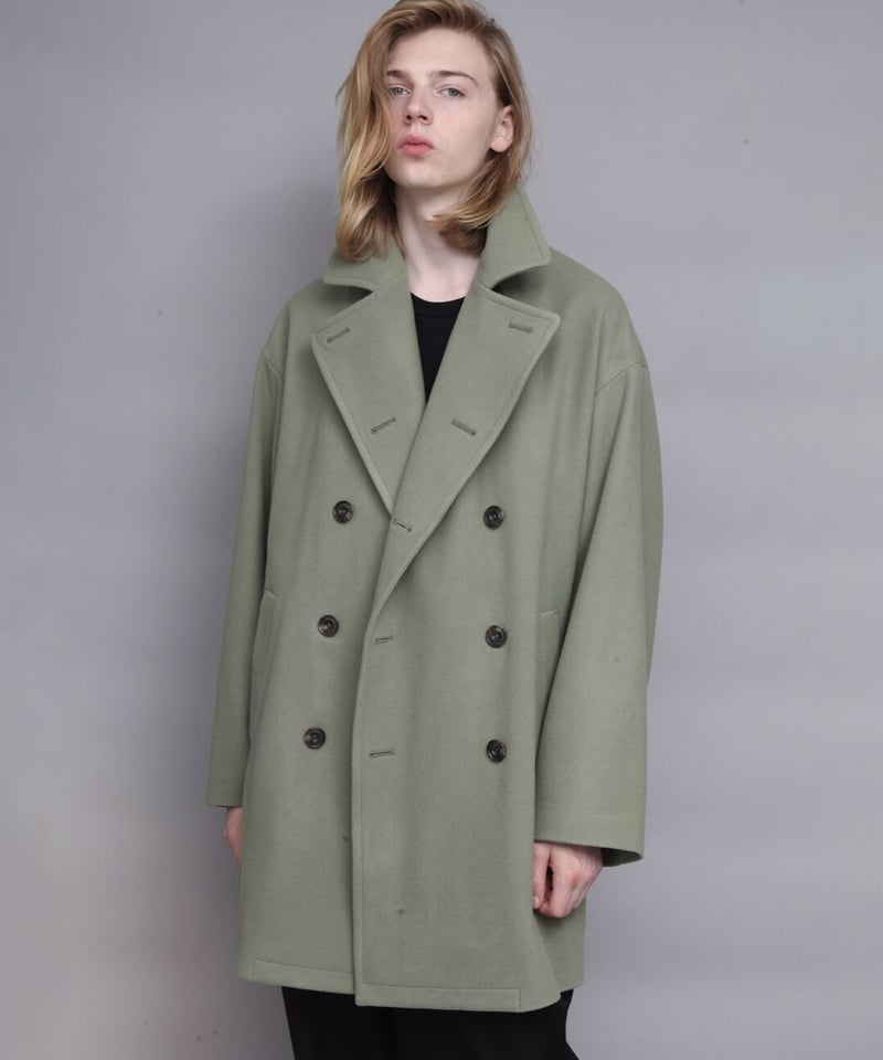 OVERSIZED PEA COAT/L.GREEN | ato AOYAMA