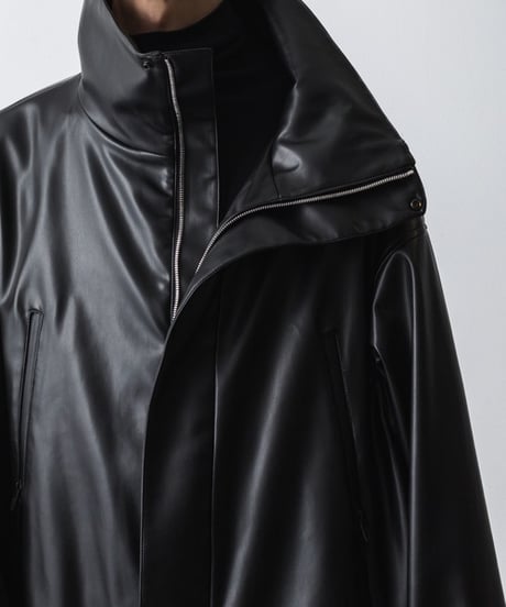 SYNTHETIC LEATHER BLOUSON/BLACK