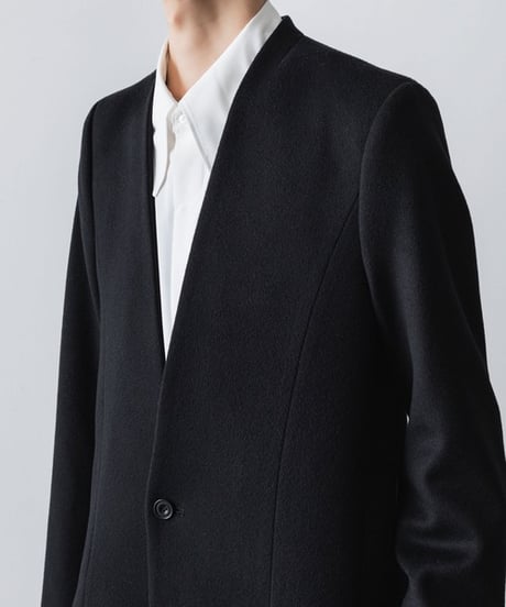 SINGLE CHARME NO-COLLAR COAT/BLACK