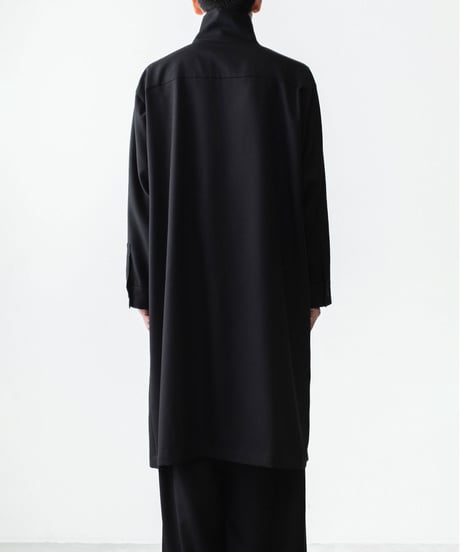 RECYCLE POLYESTER STAND COLLAR COAT