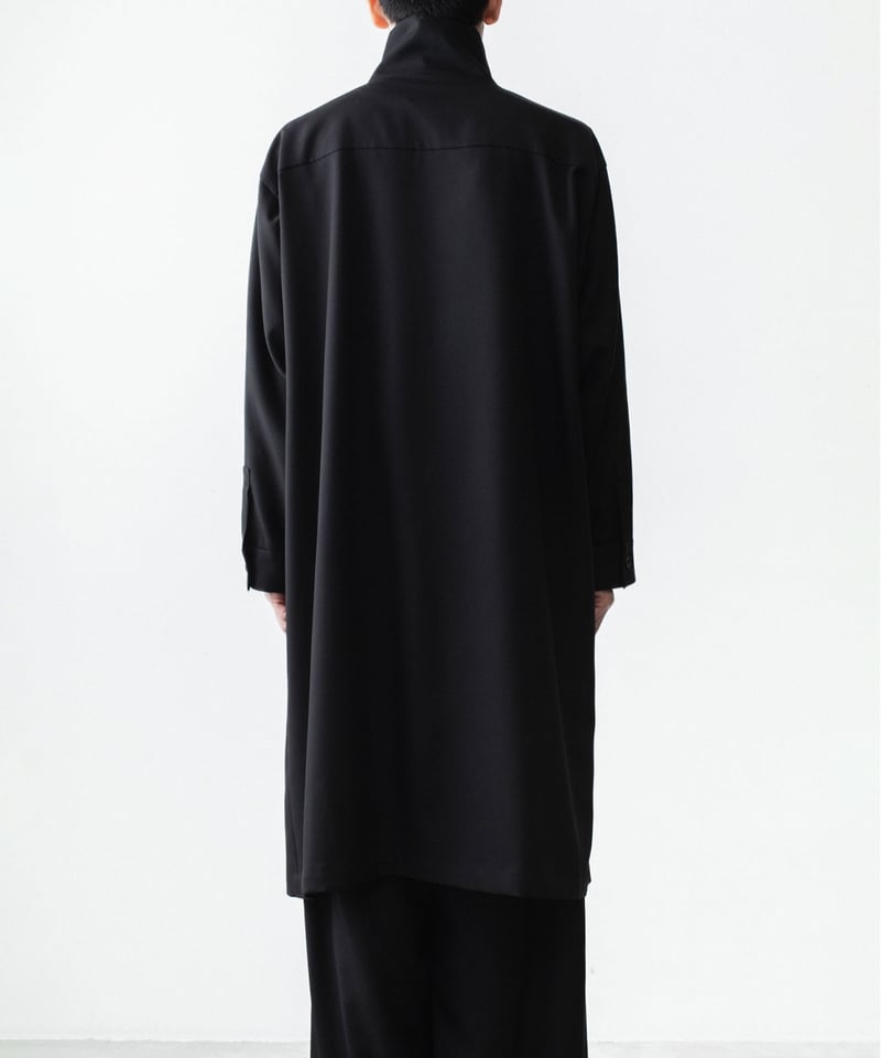 RECYCLE POLYESTER STAND COLLAR COAT | ato onlin