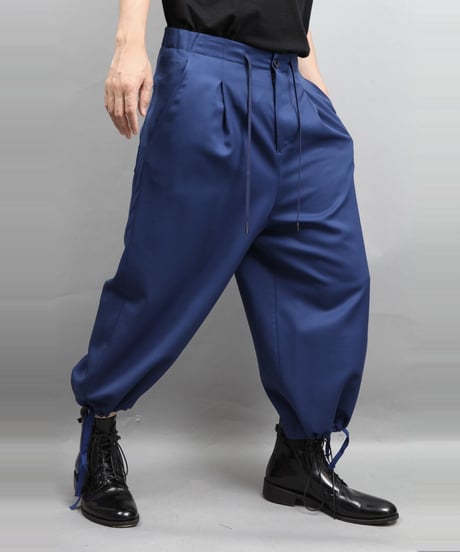 DRAW CODE WIDE PANTS/BLUE