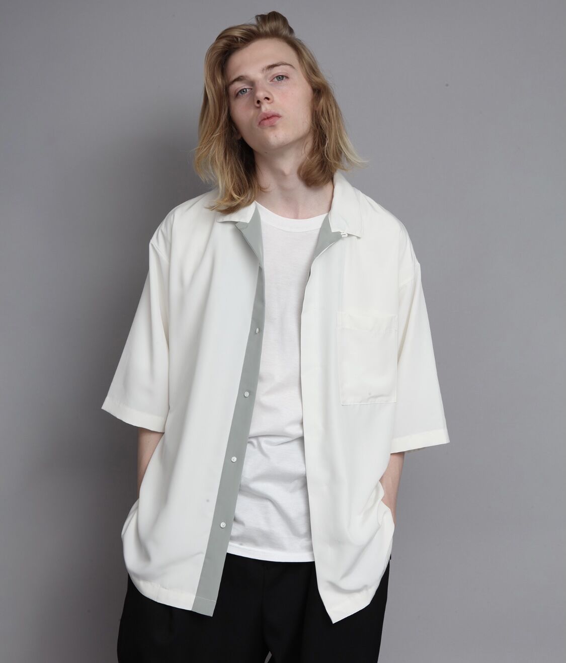 MEER. OPEN COLLER SHORT SHIRT 試着のみ OPEN COLLAR SHIRTS/O.WHITE | ato AOYAMA