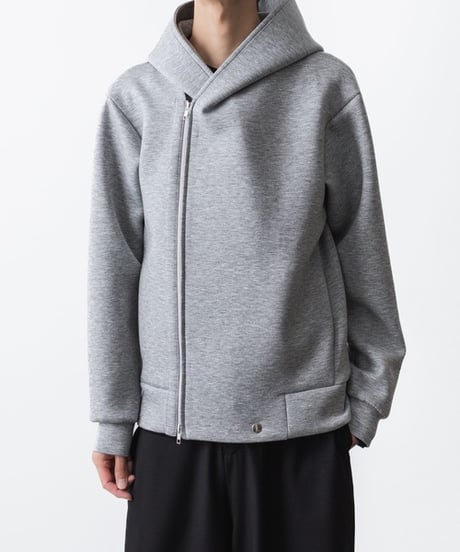 OVERSIZED AIR CUSHION ZIP HOODIE/GRAY