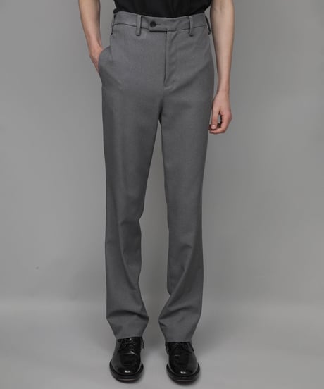 RECYCLE POLYESTER STRAIGHT PANTS / GRAY