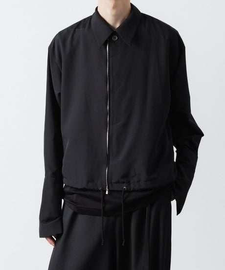 DOUBLE CUFFS ZIP SHIRT/BLACK