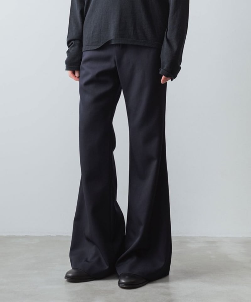 CLASSIC WOOL FLAIR PANTS/NAVY | ato AOYAMA