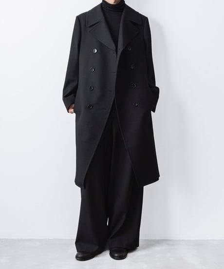 DOUBLE BREASTED COAT/BLACK