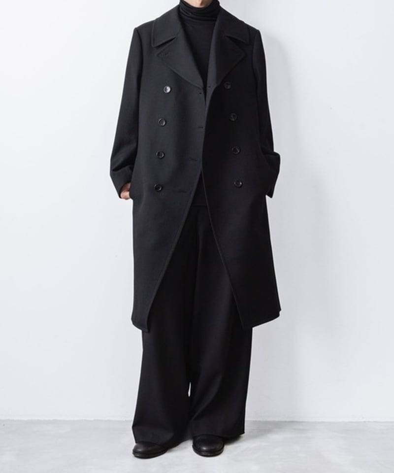DOUBLE BREASTED COAT/BLACK | ato AOYAMA